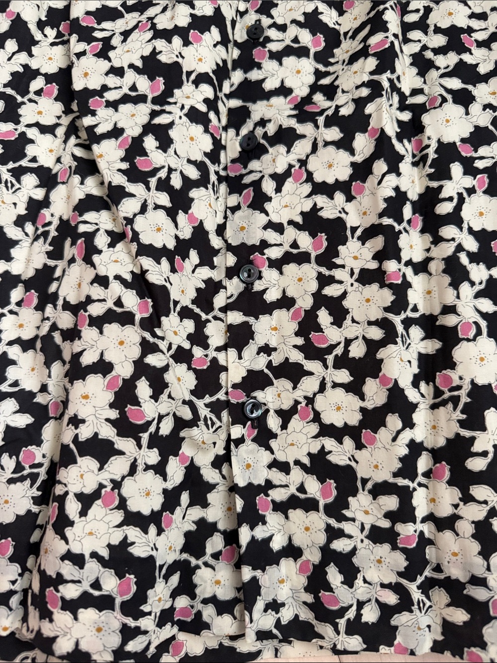 Bonpoint Black Floral Smocked Dress with Pink Accents - Picture 12 of 12